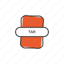 extension, tar, tar extension, tar icon 