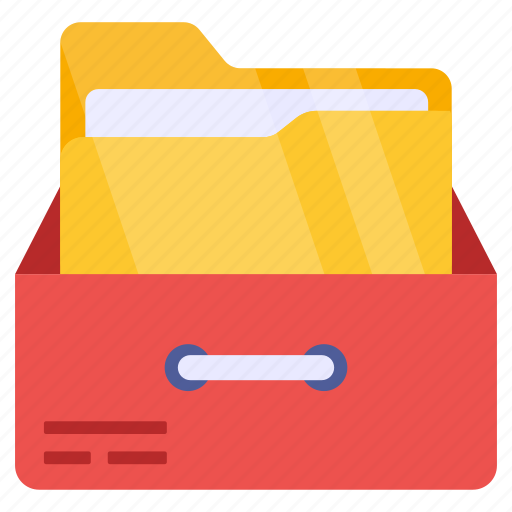 Document drawer, folder drawer, office drawer, doc drawer, file drawer icon - Download on Iconfinder