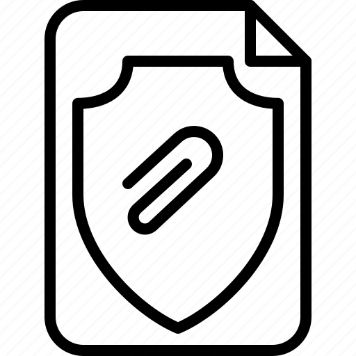 Paperclip, data, privacy, protection, security icon - Download on Iconfinder