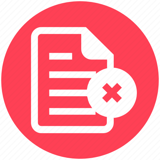 Cross, document, file, list, page, paper, sheet icon - Download on Iconfinder