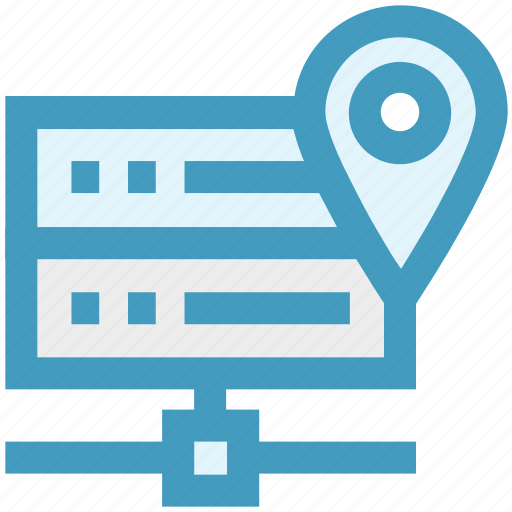 Data center, database, hosting, location, mainframe, map icon - Download on Iconfinder