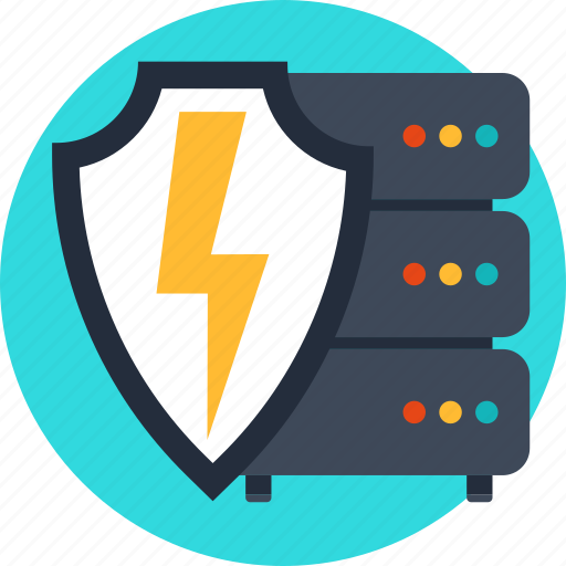 Backup, database, power, secured, security, server, shield icon - Download on Iconfinder