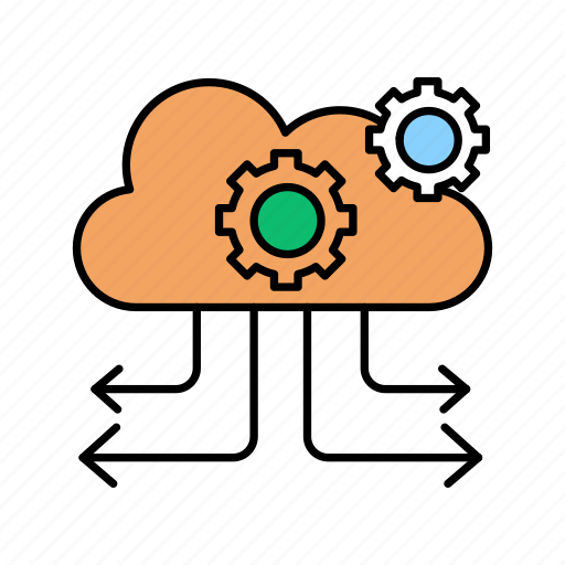 Cloud management, cloud, gear, storage, data, database, server icon - Download on Iconfinder