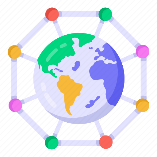 Global connections, global networking, global technology, cyberspace, network technology icon - Download on Iconfinder