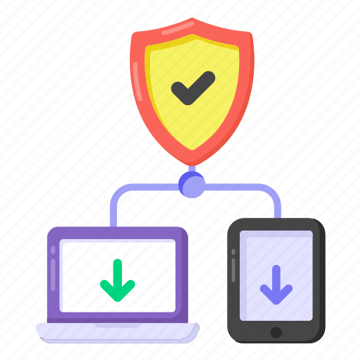 Data download, devices security, protected devices, safe network, safe network devices icon - Download on Iconfinder