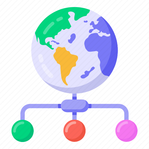 Global network, global connections, global structure, global distribution, worldwide structure icon - Download on Iconfinder