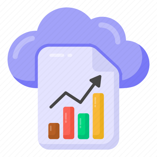 Cloud report, cloud data report, data analytics, cloud analytics icon - Download on Iconfinder