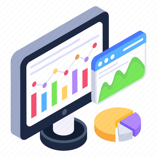 Online analytics, data analytics, statistics, infographics, descriptive data icon - Download on Iconfinder