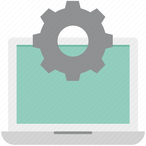 Laptop, laptop pc, laptop settings, laptop with cogs, mac settings, macbook, screen settings icon - Download on Iconfinder