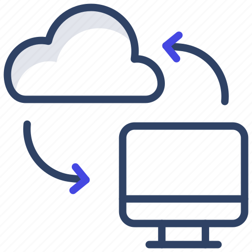 Cloud data transfer, cloud data exchange, cloud data share, cloud data direction, cloud data rotation icon - Download on Iconfinder