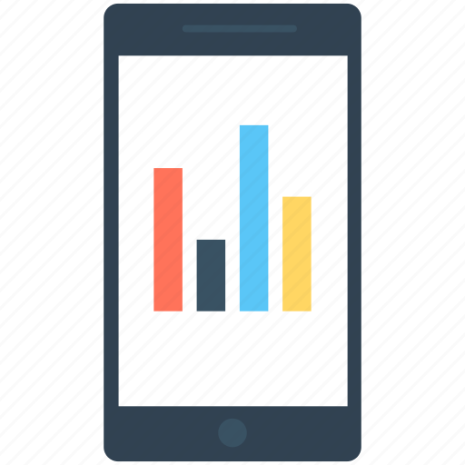 Analytics, infographic, mobile, mobile graph, online graph icon - Download on Iconfinder