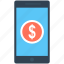 commerce, dollar, mobile banking, payment, smartphone 