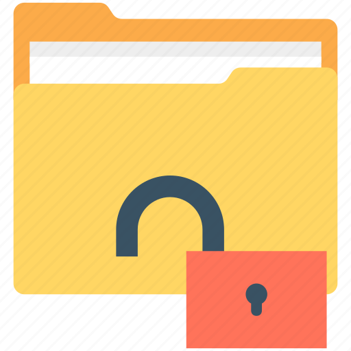 Folder, folder access, folder security, open folder, unlock folder icon - Download on Iconfinder