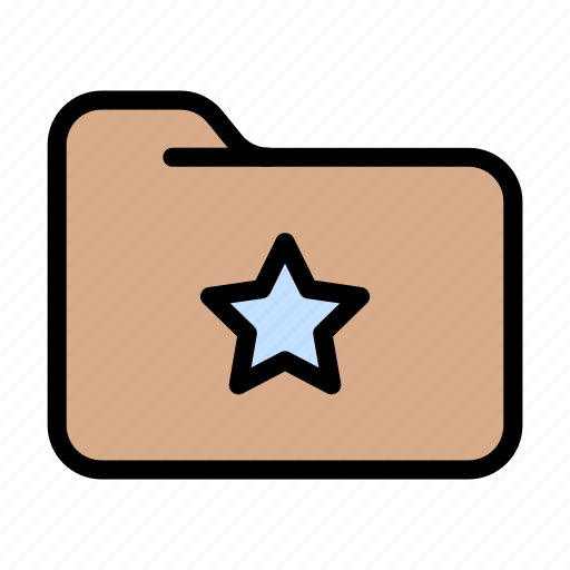Favorite, files, directory, starred, folder icon - Download on Iconfinder