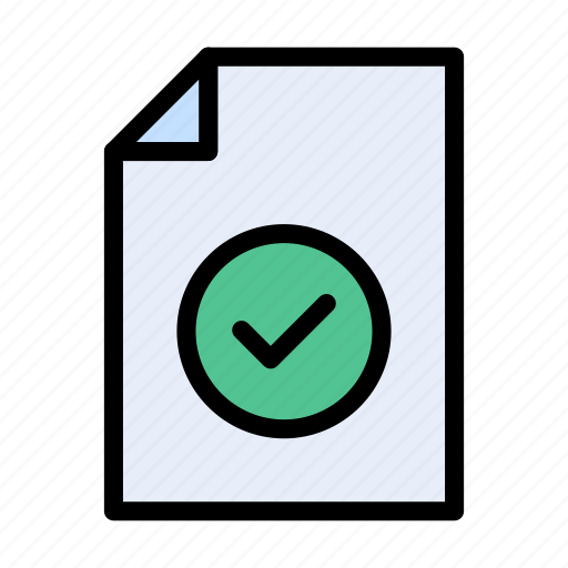 Document, file, certified, records, verified icon - Download on Iconfinder