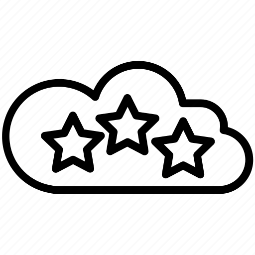 Cloud, stars, sky, weather, night, nature icon - Download on Iconfinder