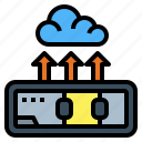 appliance, arrows, cloud, exchange, transfer