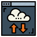 cloud, computer, data, storage, transfer