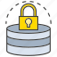 database, key, lock, network, protect, secure, server 