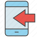 arrow, communicate, gadget, input, mobile, phone