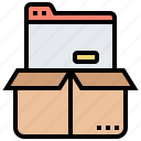 box, file, folder, package, storage
