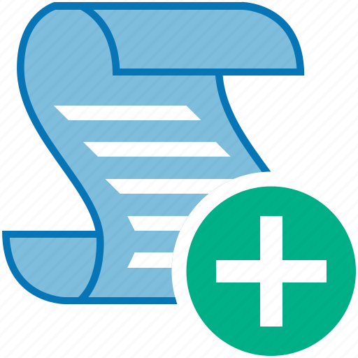 New, script, files, document, scroll, add, paper icon - Download on Iconfinder