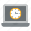 computer, clock, time, schedule 
