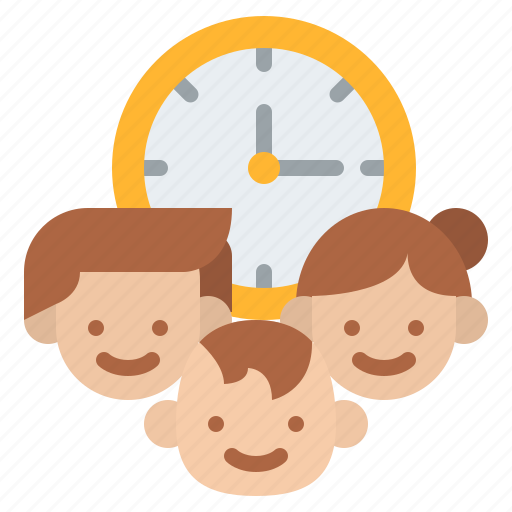 Family, clock, time, schedule icon - Download on Iconfinder
