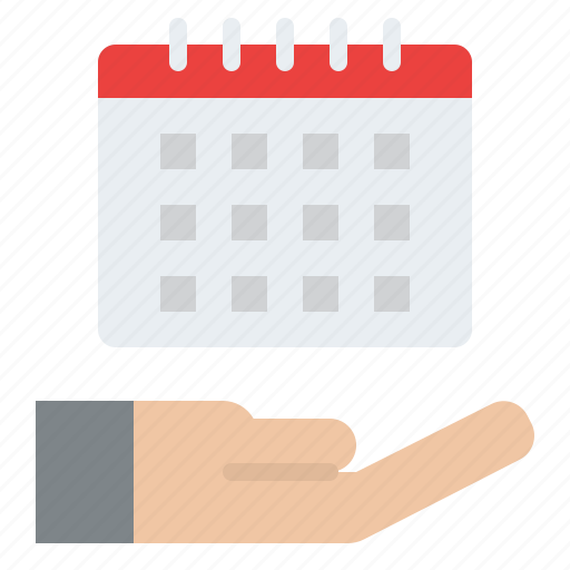Hand, calendar, schedule, date, time icon - Download on Iconfinder
