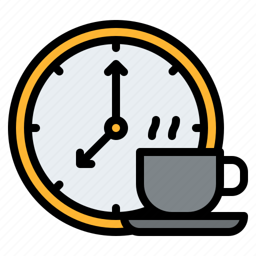 Coffee, time, clock, schedule icon - Download on Iconfinder