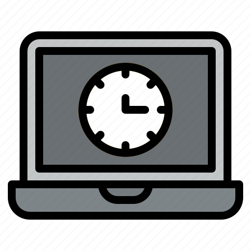 Computer, clock, time, schedule icon - Download on Iconfinder