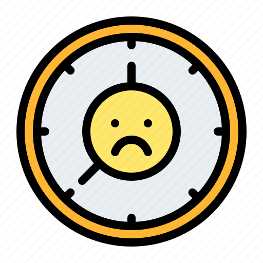Sad, time, clock, schedule icon - Download on Iconfinder