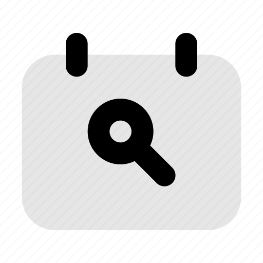 Calendar, search, in, lc, arrow, schedule, zoom icon - Download on Iconfinder