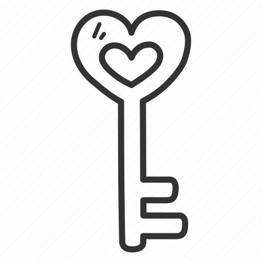 Heart, key, love, valentine icon - Download on Iconfinder