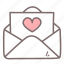 email, envelope, heart, letter, love, mail, message 