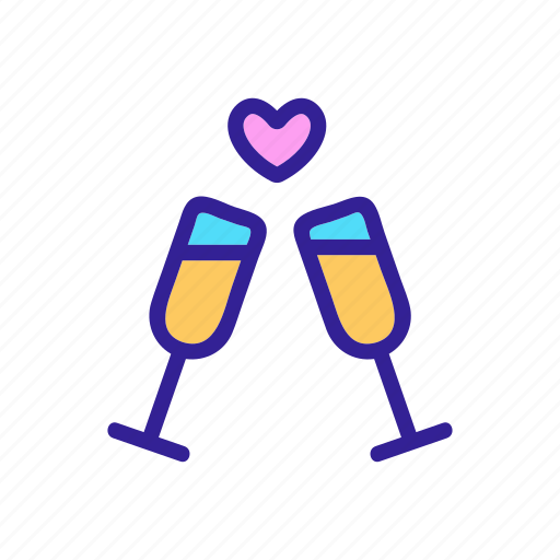 Contour, date, dating, heart, love, romance, romantic icon - Download on Iconfinder