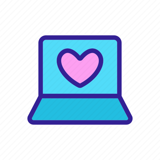 Contour, date, dating, heart, love, romantic, valentine icon - Download on Iconfinder