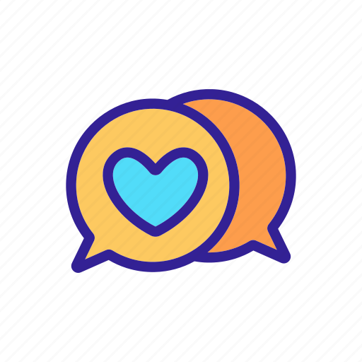 Contour, date, dating, heart, love, romantic icon - Download on Iconfinder