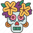 dead, day, skull, festival, mexican