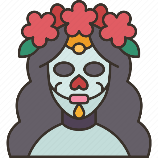 Face, paint, muertos, festival, costume icon - Download on Iconfinder