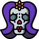day of the dead, dead, lady, mexican, mexico, skull, tradition