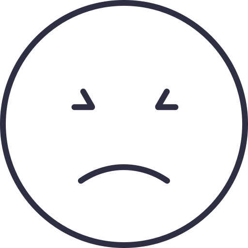 Not mood icon, scare, scare emoji, scare icon, unmood icon icon - Free download