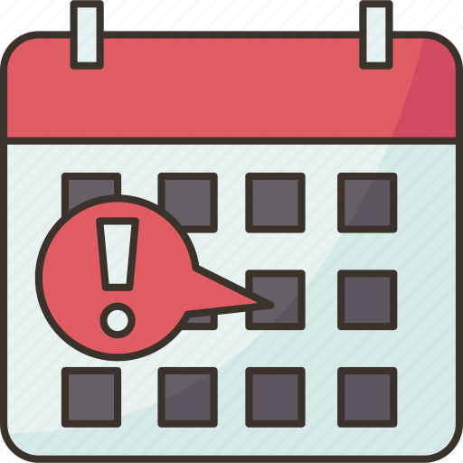 Calendar, date, schedule, deadline, notice icon - Download on Iconfinder