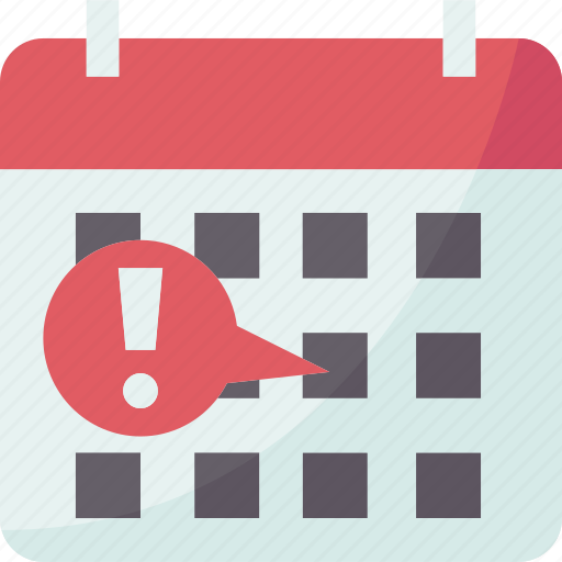 Calendar, date, schedule, deadline, notice icon - Download on Iconfinder