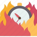 clock, fire, burning, urgent, deadline