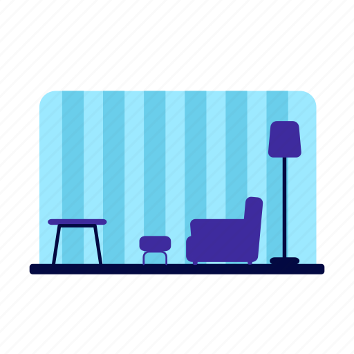 Home, apartment, living room, table, couch illustration - Download on Iconfinder