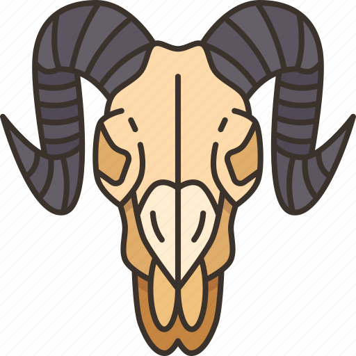 Goat, skull, head, rams, horns icon - Download on Iconfinder