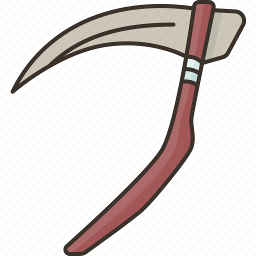 Scythe, blade, sharp, mowing, rural icon - Download on Iconfinder