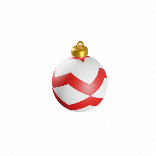 Bauble, holidays, xmas, ornament, christmas, holiday, decoration 3D illustration - Download on Iconfinder