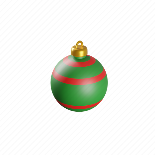 Bauble, holidays, xmas, ornament, christmas, holiday, decoration 3D illustration - Download on Iconfinder